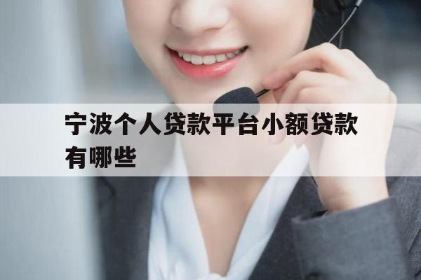 宁波个人贷款平台小额贷款有哪些