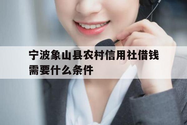宁波象山县农村信用社借钱需要什么条件