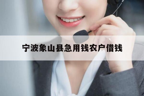 宁波象山县急用钱农户借钱